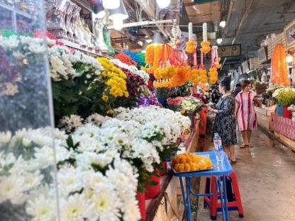 จำหน่ายดอกไม้สด ตลาดภูเก็ต